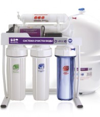 5-и стадийная система очистки воды с насосом производительность: 50 GPD мембрана Filmtec  + кронштей - Водоподготовка. Умягчитель воды. Обезжелезивание воды